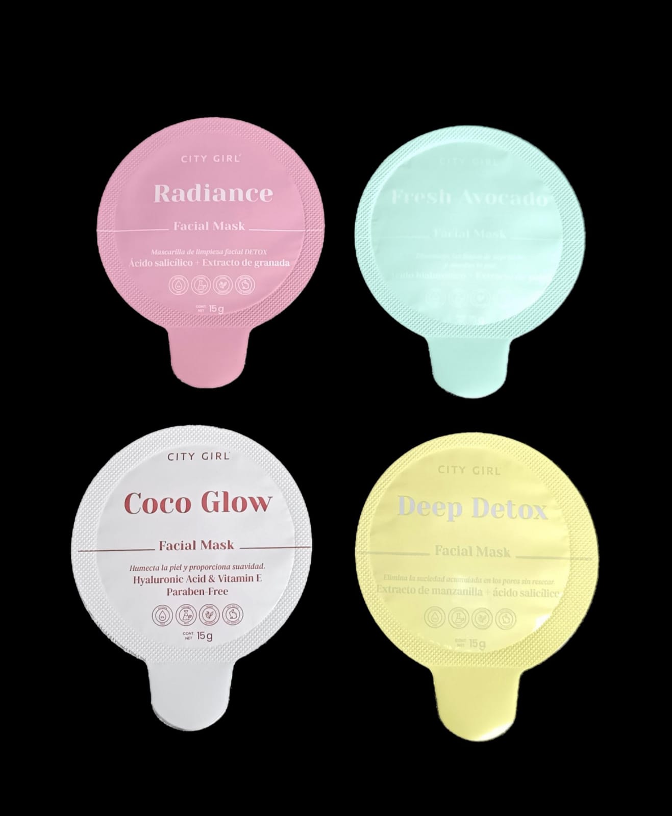 MASCARILLAS FACIALES DE 15G CITY GIRL CT-66