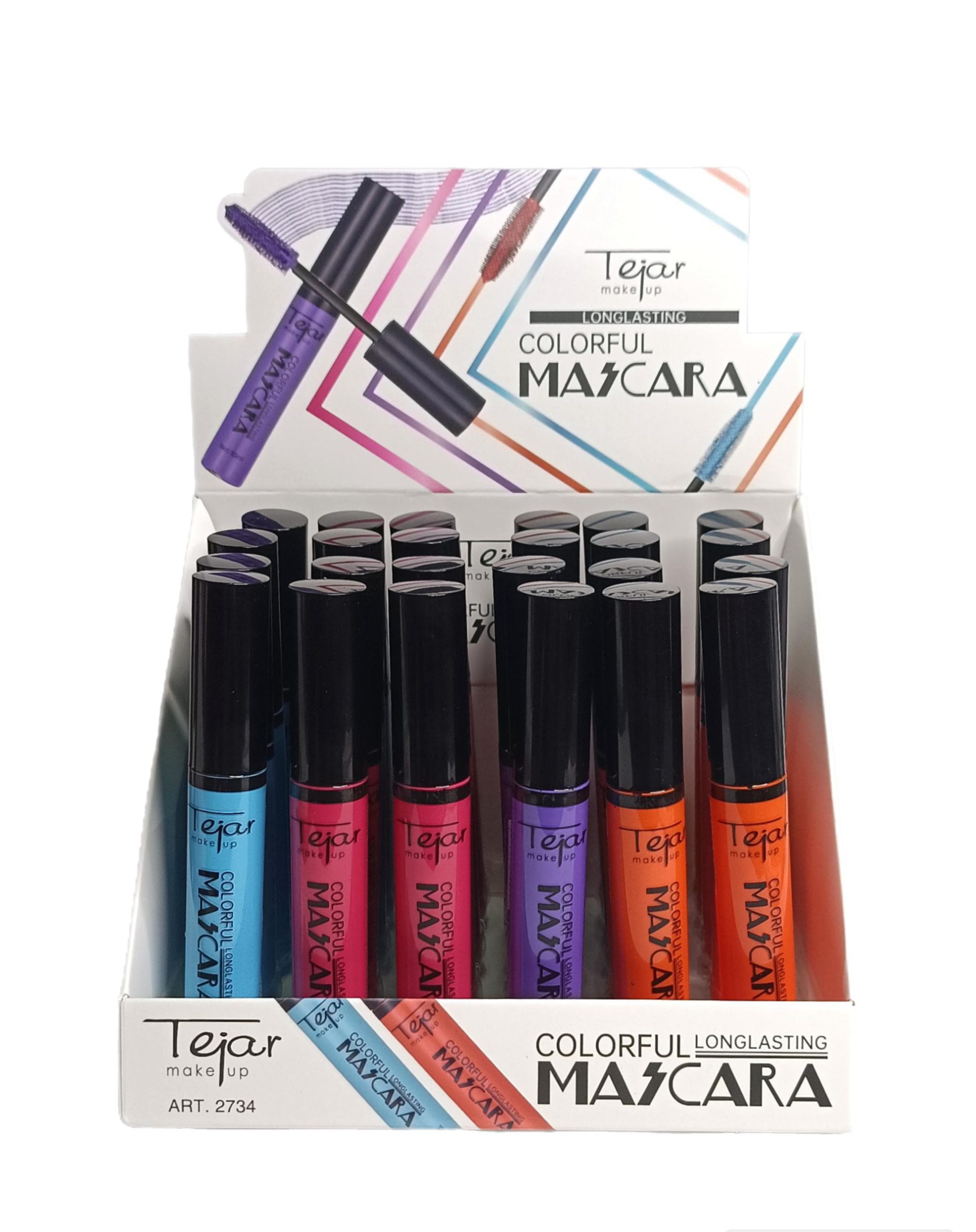MASCARA DE PESTAÑAS DE COLORES, 4 COLORES TEJAR 2734