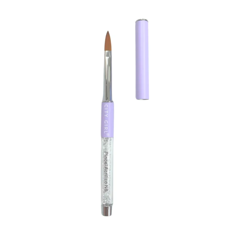PINCEL SINTÉTICO #8 PARA ACRILICO CITY GIRL BB-66-8*600