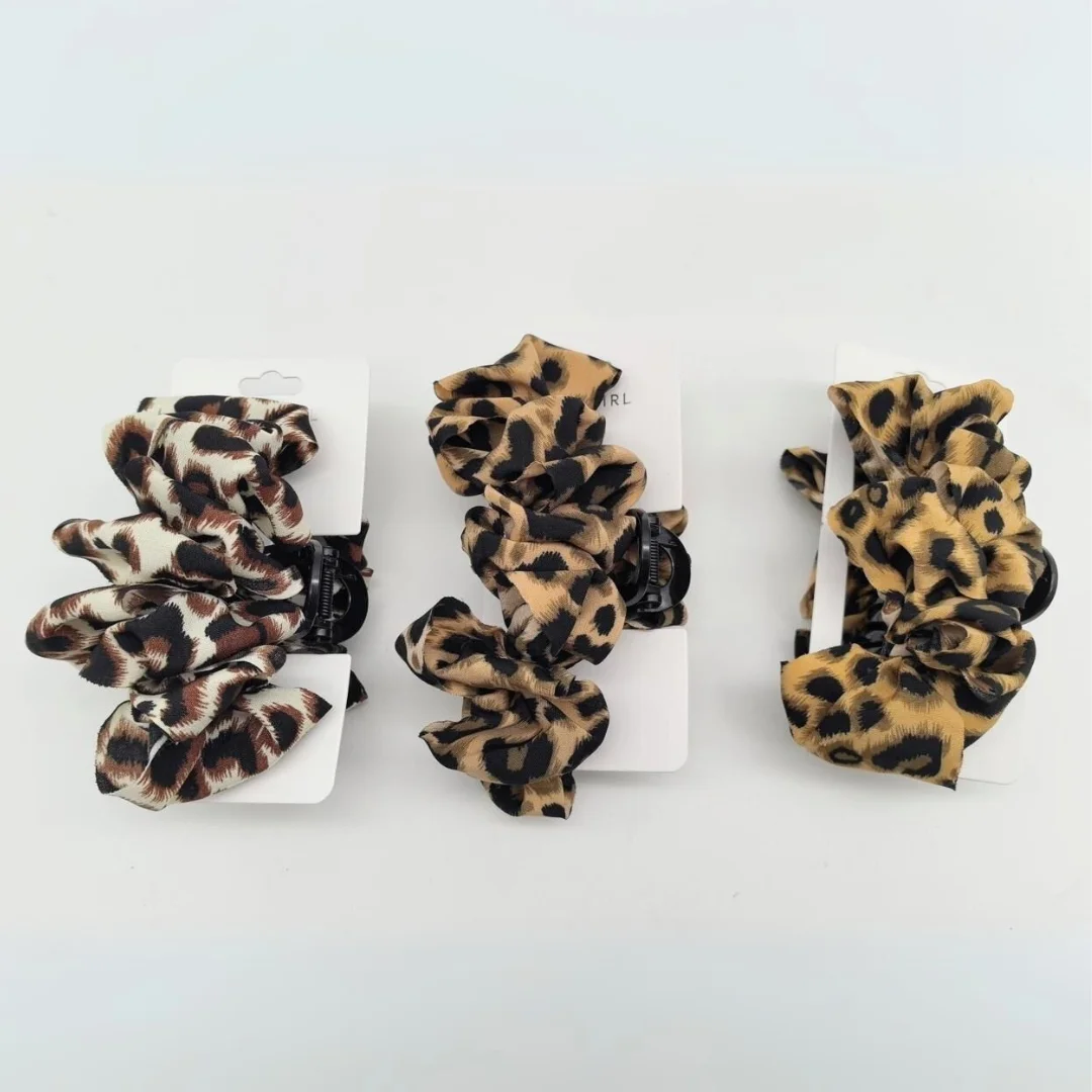 BROCHE CON SCRUNCHIE ANIMAL PRINT, 3 COLORES CITY GIRL B-3605-7*600