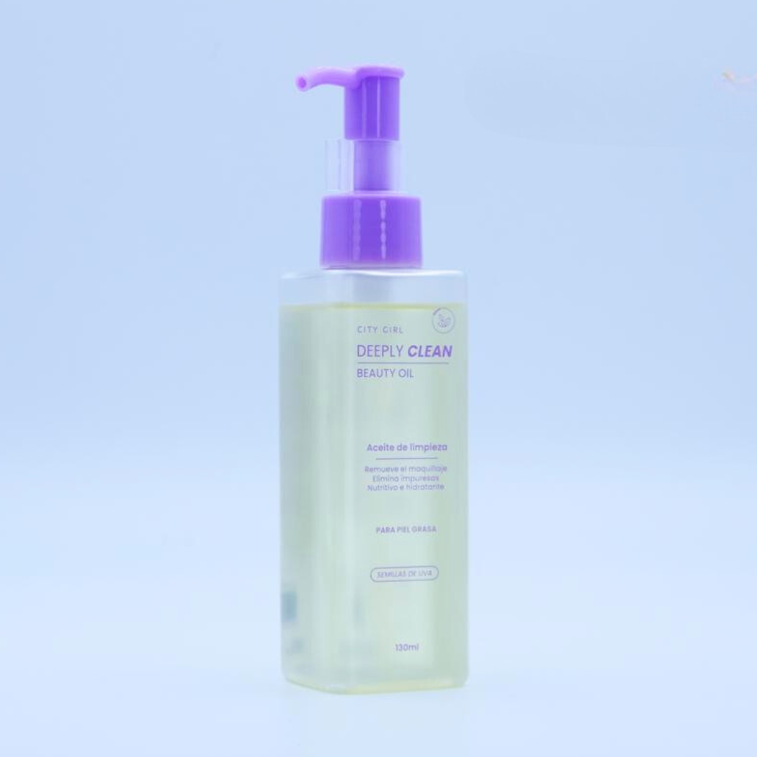 ACEITE DE LIMPIEZA FACIAL CON SEMILLAS DE UVA PARA PIEL GRASA CITY GIRL CG-0IL-502075-3*48