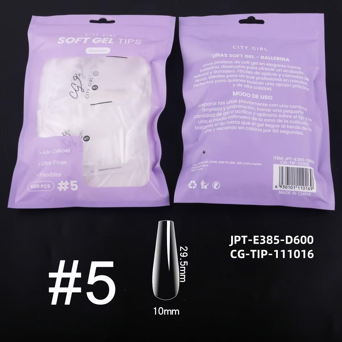 TIPS SOFT GEL EN BOLSA BALLERINA #5*240 JPT-E385-D600