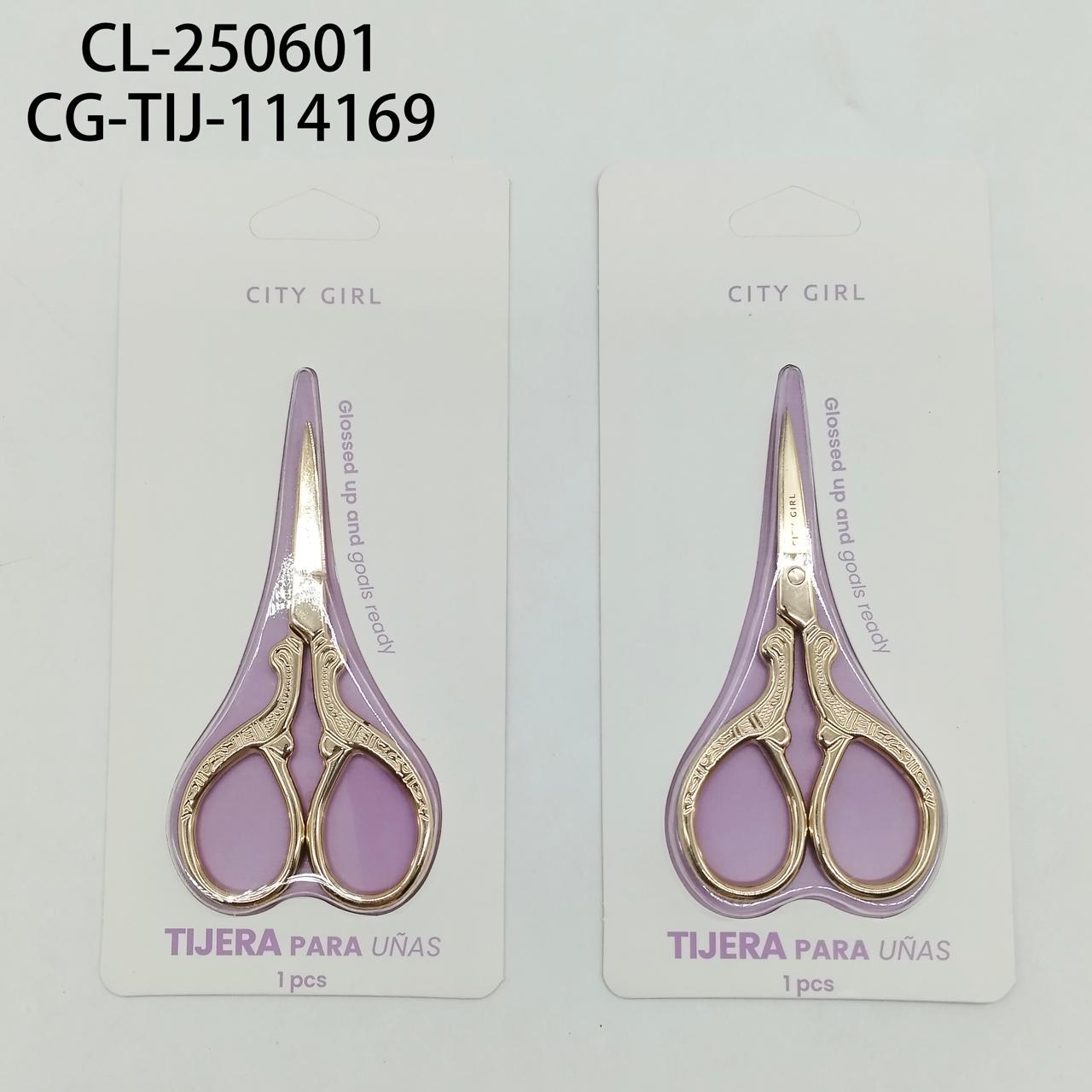 TIJERA DORADA PARA UÑAS CITY GIRL CL-250601*480