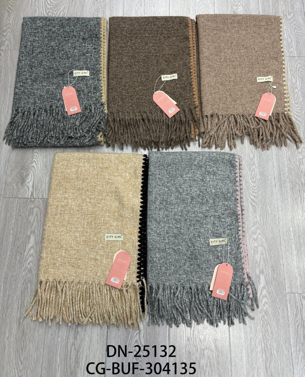 BUFANDA CON LATERAL TEJIDO, 5 COLORES CITY GIRL DN-25132*100