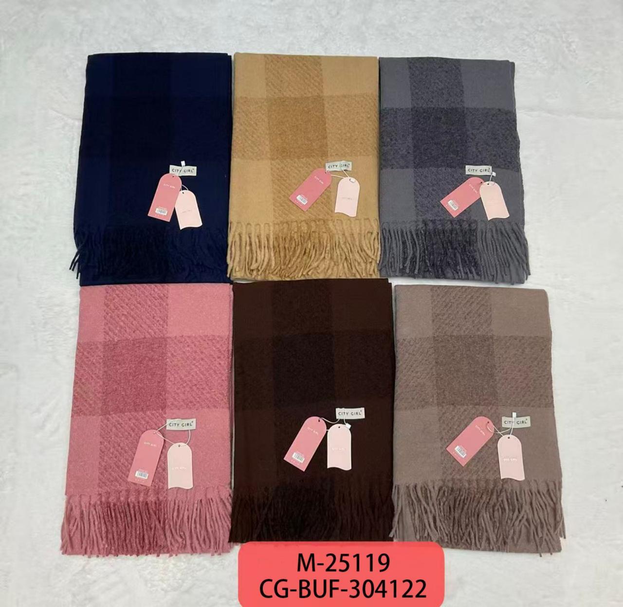 BUFANDA A CUADROS, 6 COLORES CITY GIRL M-25119*100